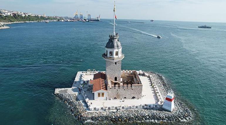 Drone ile havadan görüntülendi İşte Kız Kulesinin son hali