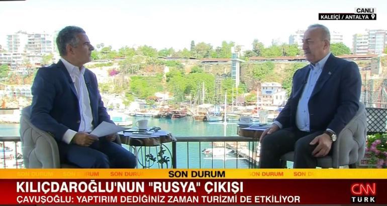 Kılıçdaroğlunun Rusya çıkışı Bakan Çavuşoğlu: Yaptırım dediğiniz zaman turizmi de etkiliyor