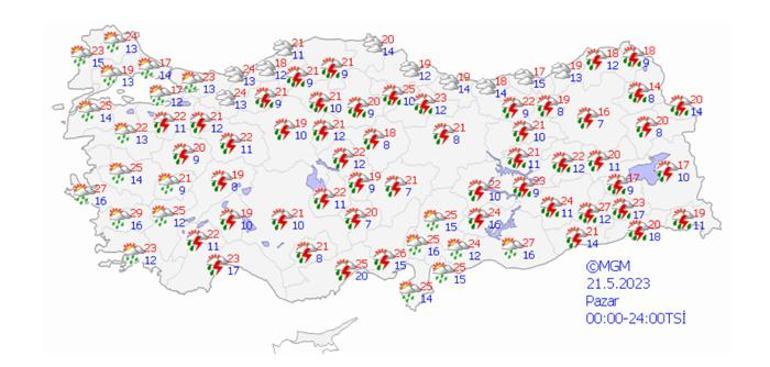 Meteoroloji peş peşe uyardı Birçok ile sarı ve turuncu kodlu alarm