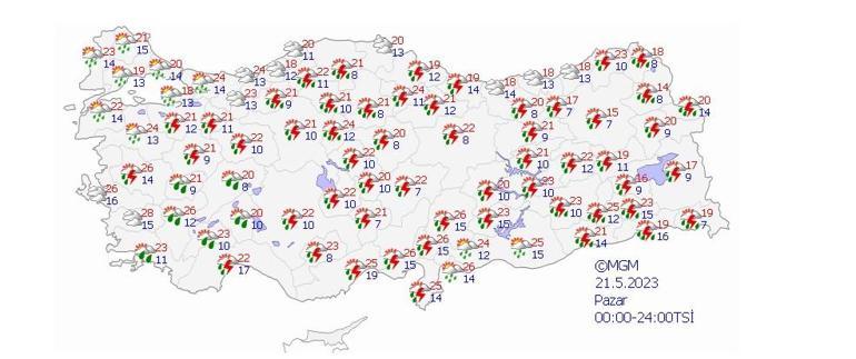 Meteorolojiden 13 kente sarı alarm