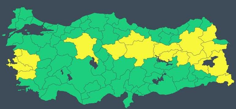 Meteoroloji tek tek uyardı 17 kent için sarı alarm