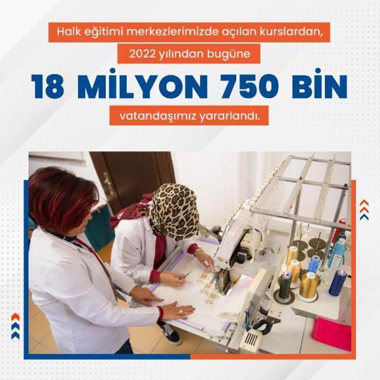 Bakan Özer: Halk eğitim kurslarında 18 milyon 750 bin vatandaşa ulaştık