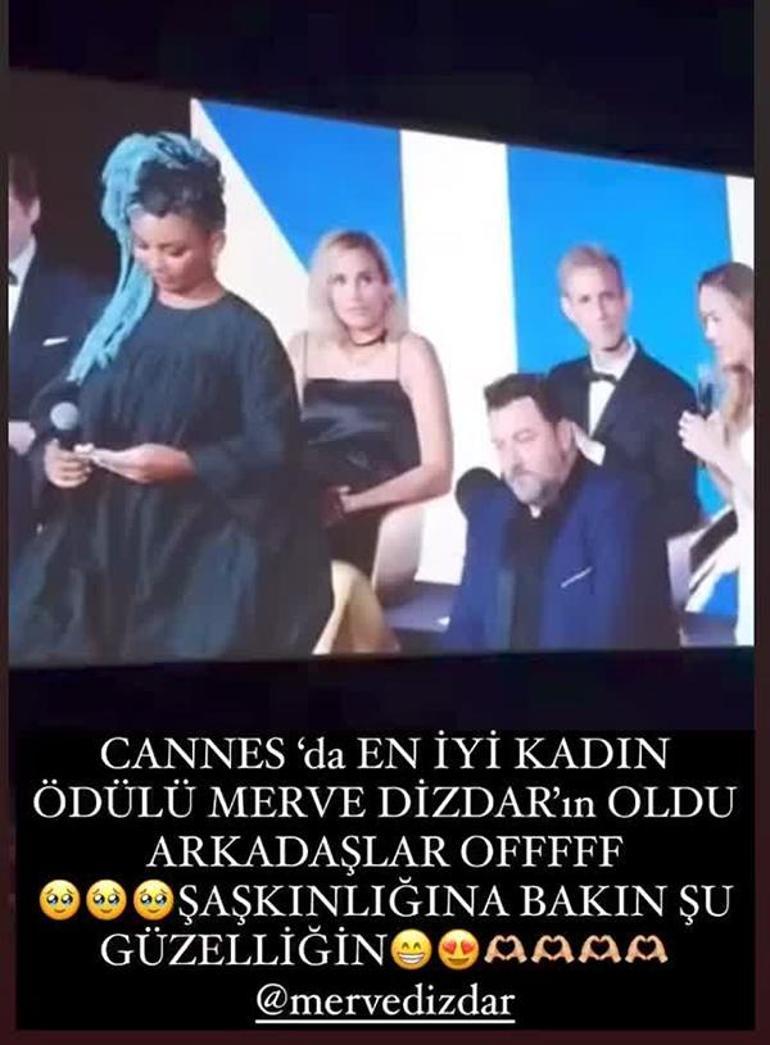 Merve Dizdar Cannes Film Festivalinde En İyi Kadın Oyuncu ödülünü aldı