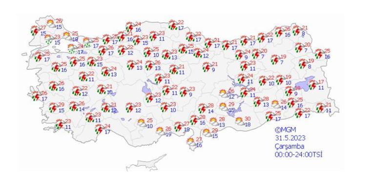 Meteoroloji yeni raporu yayımladı Birçok il için sarı kodlu uyarı