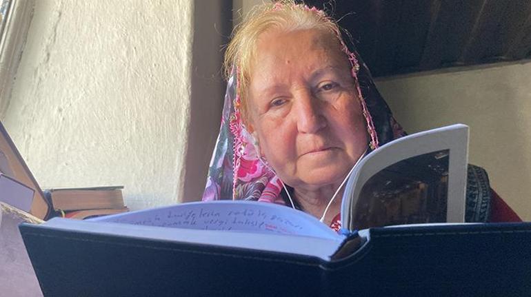 68 yaşındaki Ayşen teyzenin azmi takdir topladı Üniversitedeki derslerine köyden online katılıyor