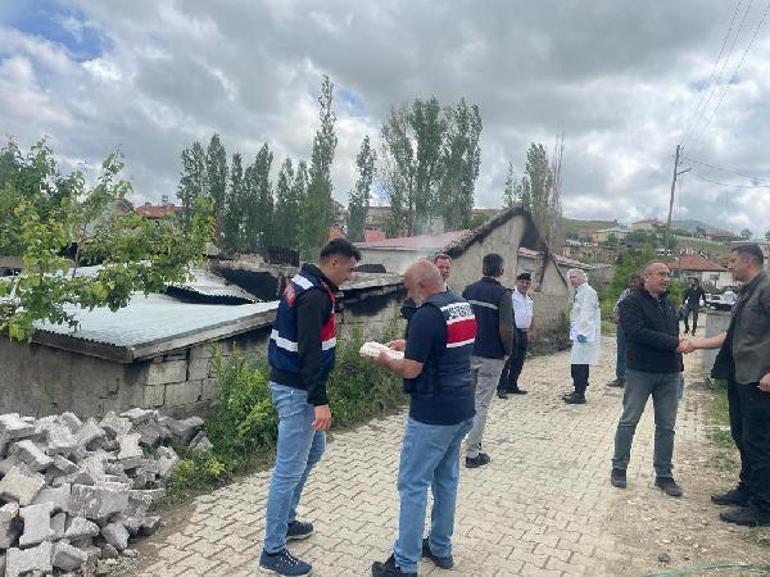 Köyde 6 farklı noktada yangın çıktı; 13 büyükbaş öldü, ev ve ahırlar yandı