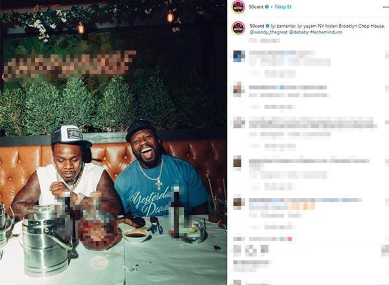 Bonkör 50 Cent Menüdeki her şeyi sipariş etti