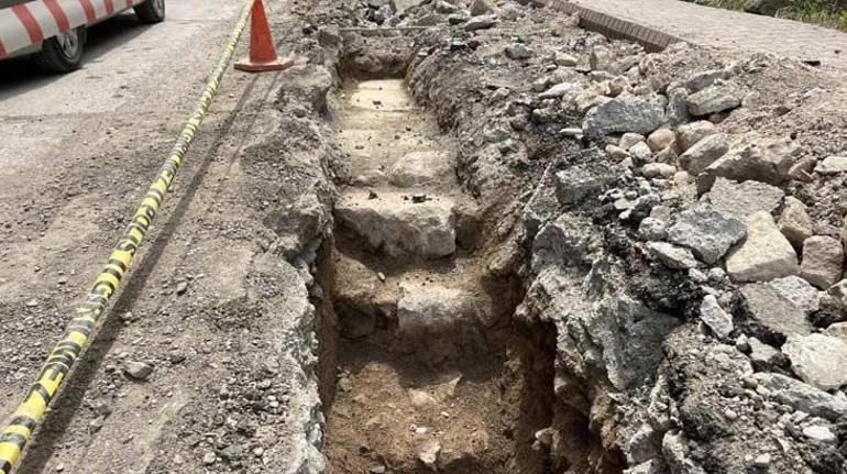 Amasra’daki doğal gaz kazılarında tarihi yapılara rastlandı