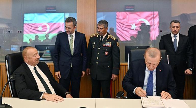 Erdoğan ve Aliyev Hava Komuta Merkezi’nin açılışını yaptı