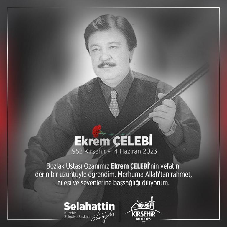 Sanatçı Ekrem Çelebi hayatını kaybetti