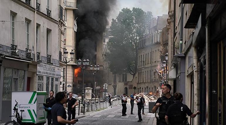 Pariste doğal gaz patlaması Çok sayıda ekip sevk edildi