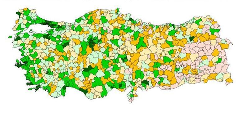 İşte Türkiyenin en gelişmiş 20 ilçesi 973 ilçenin sıralaması belli oldu