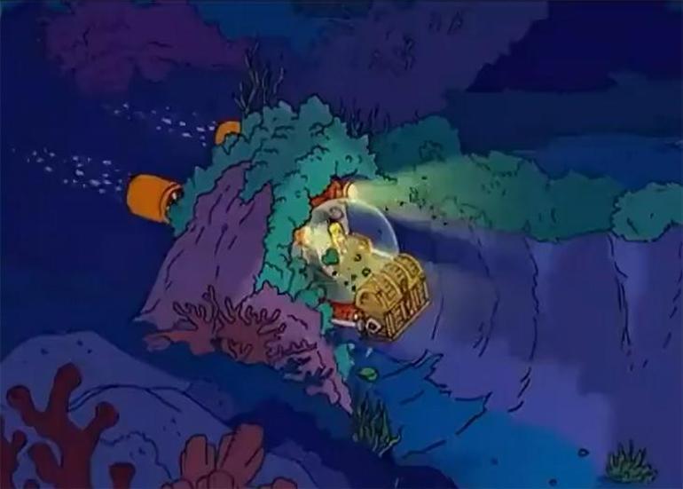 Simpsonslar yıllar önce yayınlamış İşte The Simpsons 17. sezon 10. bölüm Titanik denizaltı videosu