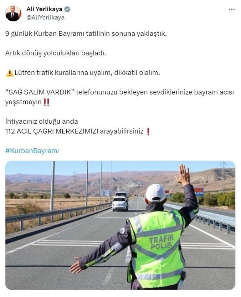 Tatilcilerin dönüş yolculuğu başladı Yollarda son durum