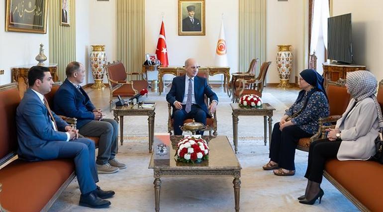 Meclis Başkanı Kurtulmuş, Şehit Öğretmen Aybüke Yalçının ailesini kabul etti