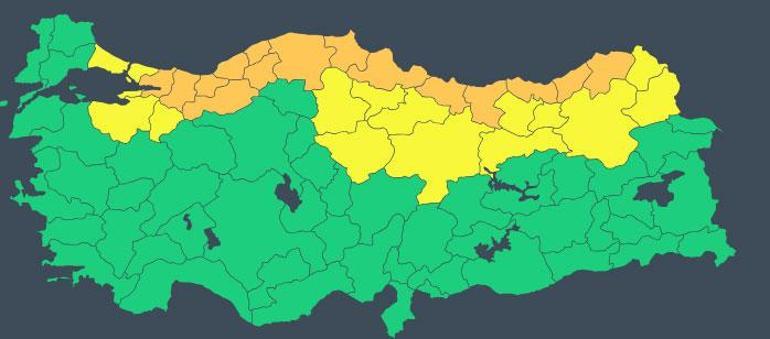İstanbul dahil 30 kentte alarm Saat verildi, kuvvetli geliyor