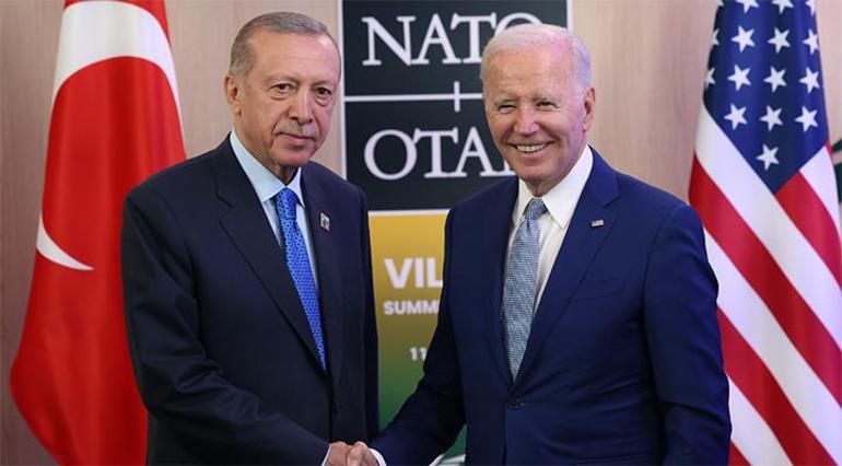 Son dakika: Cumhurbaşkanı Erdoğan ile Biden NATO zirvesinde bir araya geldi