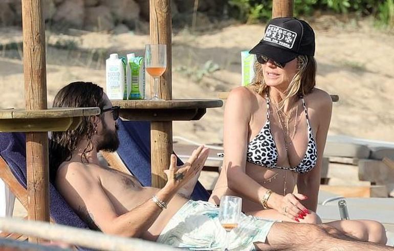 Heidi Klum ile 17 yaş küçük eşi Tom Kaulitz tatilde objektiflere takıldı