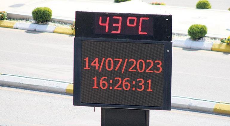 Termometre  47 °C’yi gördü