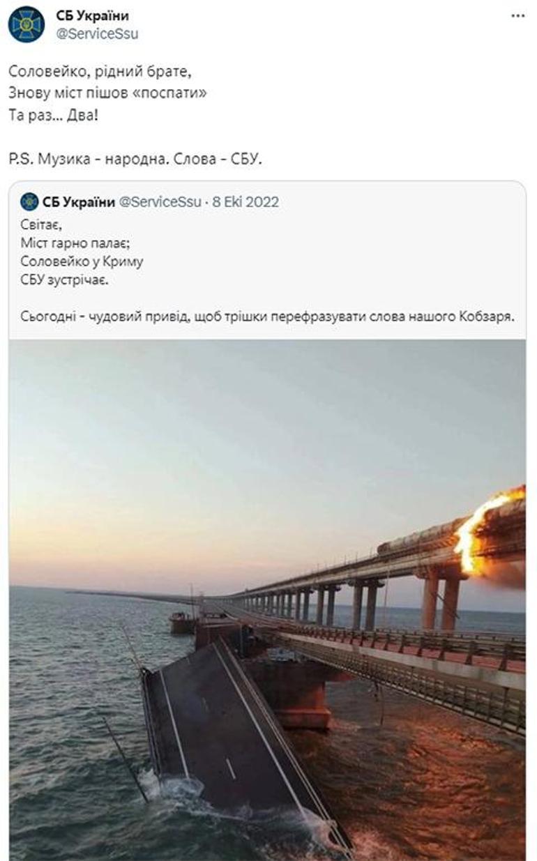 Kerç Köprüsünde yine patlamalar Kırım ve Rusyayı bağlayan köprü kapatıldı