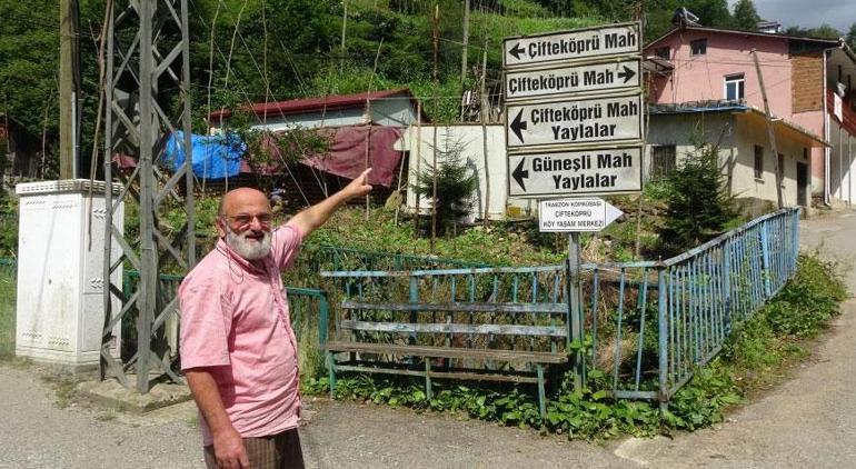 Trabzonda şaşırtan tabela Bu mahalleye gelen ne yöne gideceğini şaşırıyor
