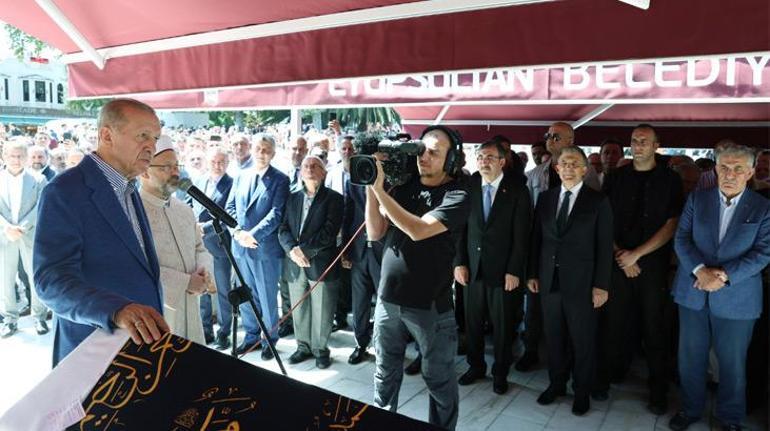 Cumhurbaşkanı Erdoğan Fatma Yazıcının cenaze töreninde