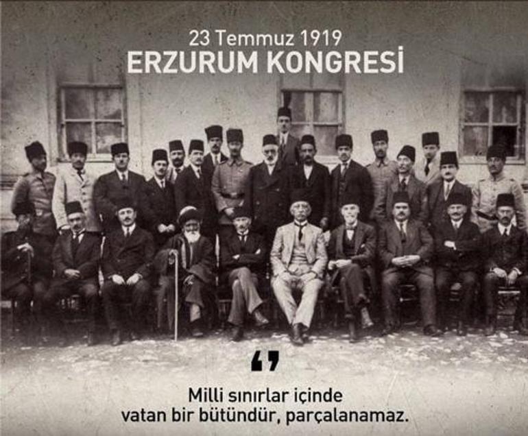 Bakan Tunçtan Erzurum Kongresi paylaşımı Milli mücadele ruhu geleceğimizin teminatıdır