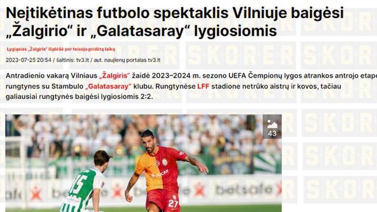 Zalgiris - Galatasaray maçı sonrası şoke eden görüntü Golünü attı, soyunma odasında özür diledi