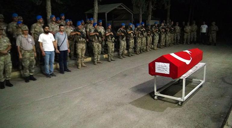 Kalp krizi geçirerek vefat eden astsubayın cenazesi İstanbula getirildi