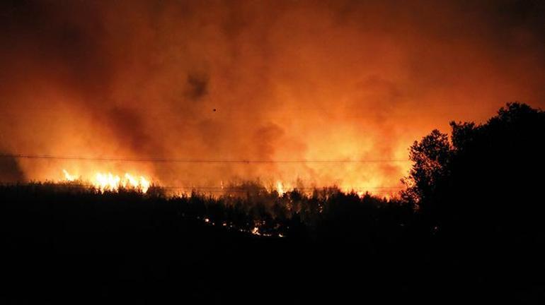 İzmirde orman yangını 3 mahalle tahliye edildi