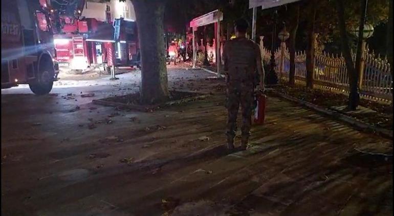 Beşiktaş Yıldız Hamidiye Camiinde korkutan yangın