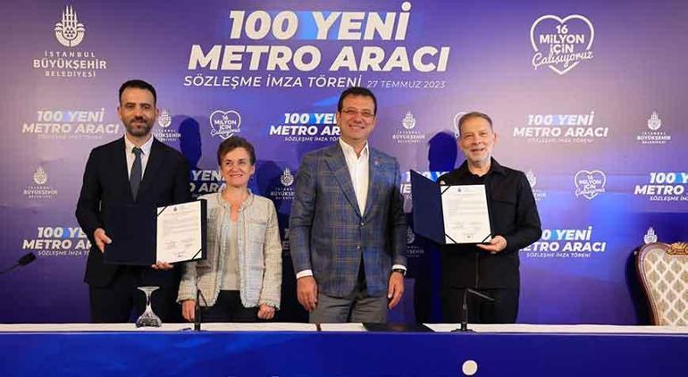 İmamoğlu, 100 yeni metro aracı temini imza törenine katıldı