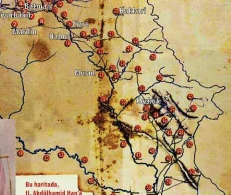 Sultan Abdülhamidin 134 yıllık petrol haritası 5 şehir dikkat çekti