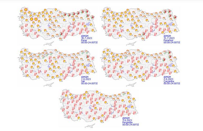 Meteoroloji yeni raporunu yayımladı Hafta ortasından itibaren sıcaklık artacak