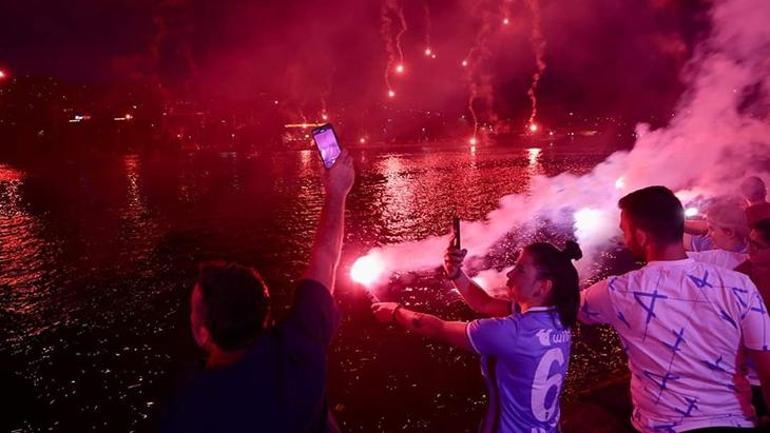 Trabzonsporlular Haliç’i yaktı