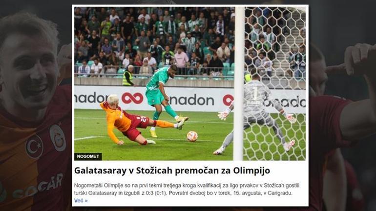 Slovenyada Galatasaraya büyük övgü: Çaresiz Ljubljana rakip olamadı