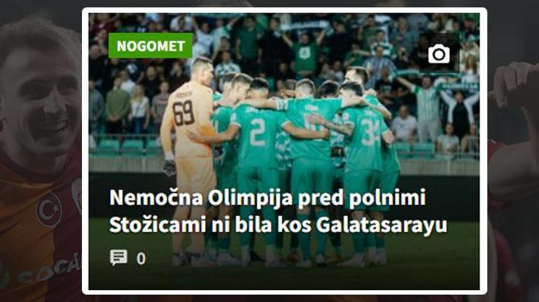 Slovenyada Galatasaraya büyük övgü: Çaresiz Ljubljana rakip olamadı