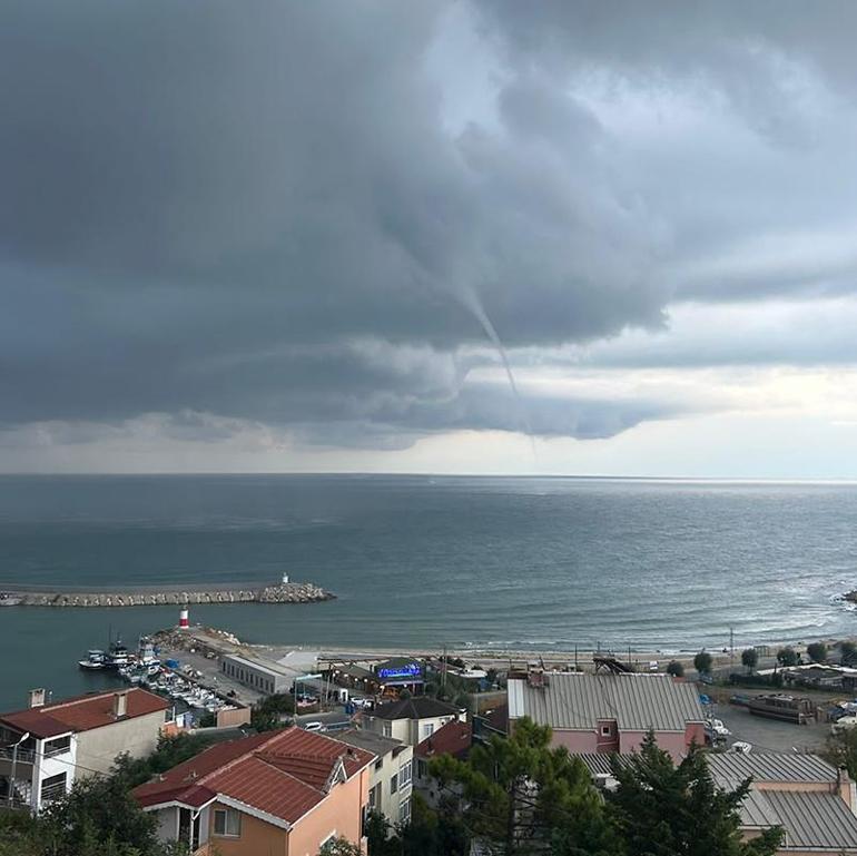 İstanbulda hortum paniği Böyle görüntülendi