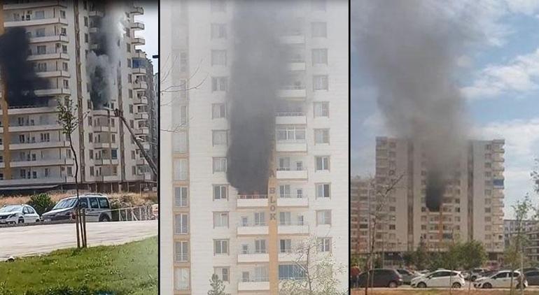 Apartman dairesinde yangında Anne ve 2 çocuğu ölümden döndü
