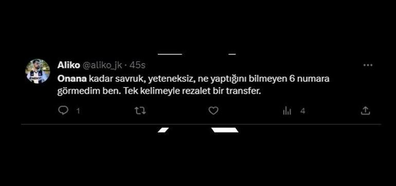 Beşiktaş-Neftçi Bakü maçında Demir Ege Tıknaza tam not Yeni transfere tepki: Rezalet