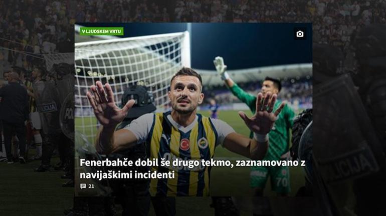 Maribor-Fenerbahçe maçında çıkan olaylar Avrupa basınında