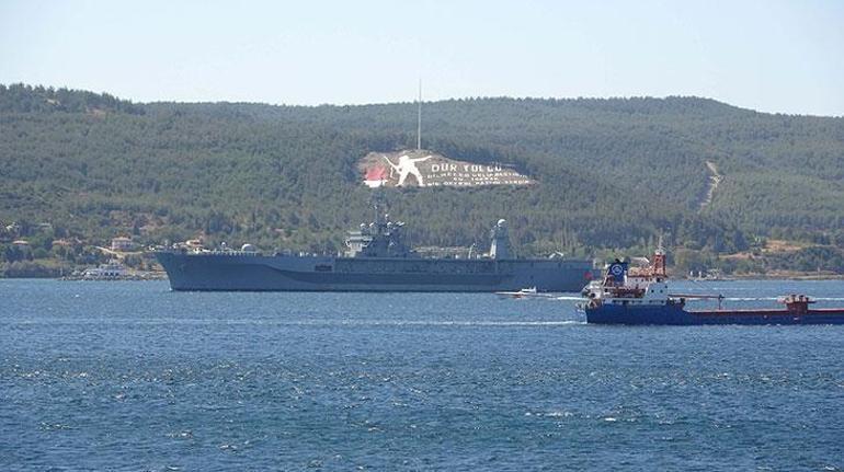 ABD savaş gemisi USS Mount Whitney, Çanakkale Boğazından geçti