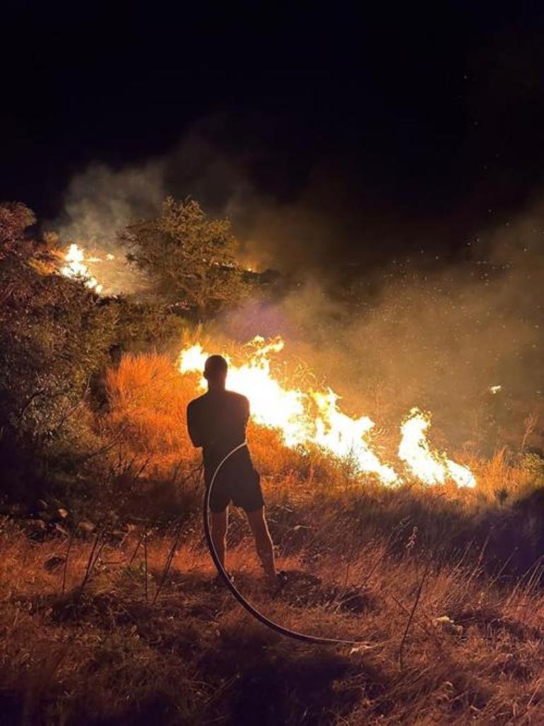 Marmara Adasında korkutan yangın Kontrol altına alındı