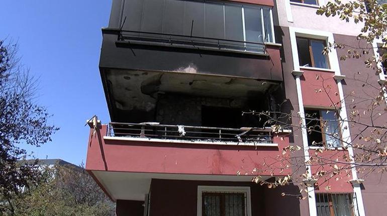 Ankarada yangın Balkonda başladı, tüm evi yaktı