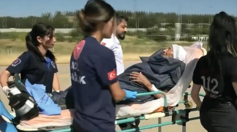 Diyarbakırda ambulans helikopter kalp krizi geçiren hasta için havalandı