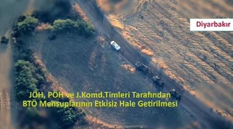 Görüntüler paylaşıldı Diyarbakırda keşif sırasında tespit edilen teröristlere operasyon