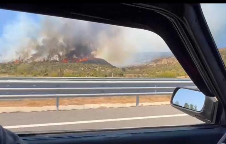 Çankırıda orman yangını Karadan havadan müdahale