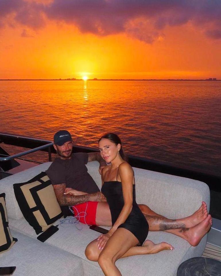 Beckham ailesi 6 milyon dolarlık yatta keyif yaptı