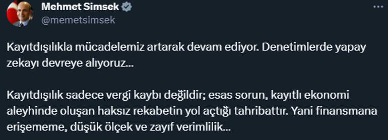 Bakan Şimşekten kiralık konut, KDV ve restoranlara ilişkin açıklama: Denetimlerimizi sürdürüyoruz