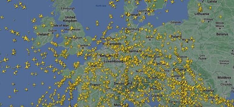 İngilterede bütün uçuşlar iptal edildi Avrupada kaos